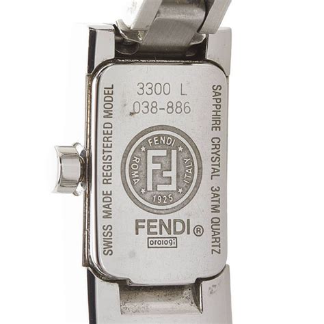 fendi watch 3300l diamonds|FENDI 3300L Square Face Watch Stainless Steel / SS Ladies.